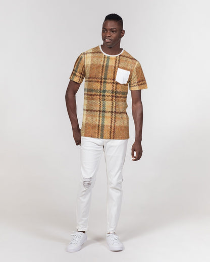 Elastic fabric Men's All-Over Print Pocket Tee