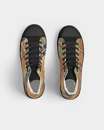 "No logo's" Men's Hightop Canvas Shoe - Black