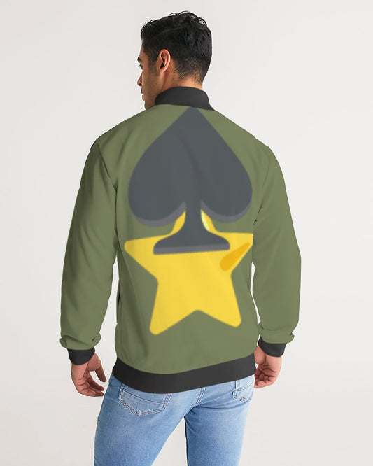 "It's the BRAND for me" Men's All-Over Print Stripe Sleeve Track Jacket