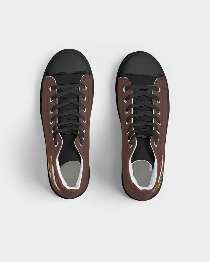 Bear cap Men's Hightop Canvas Shoe - Black