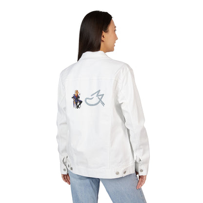 MJ Grey Stylish Unisex Embroidered Denim Jacket, Personalized Gift, Fashion Statement, Casual Wear, Customizable Jacket, Summer Outerwear