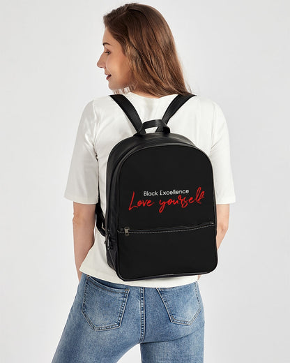 Black Excellence Classic Faux Leather Backpack