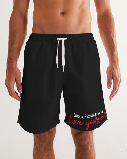 Black Excellence Men's All-Over Print Swim Trunk