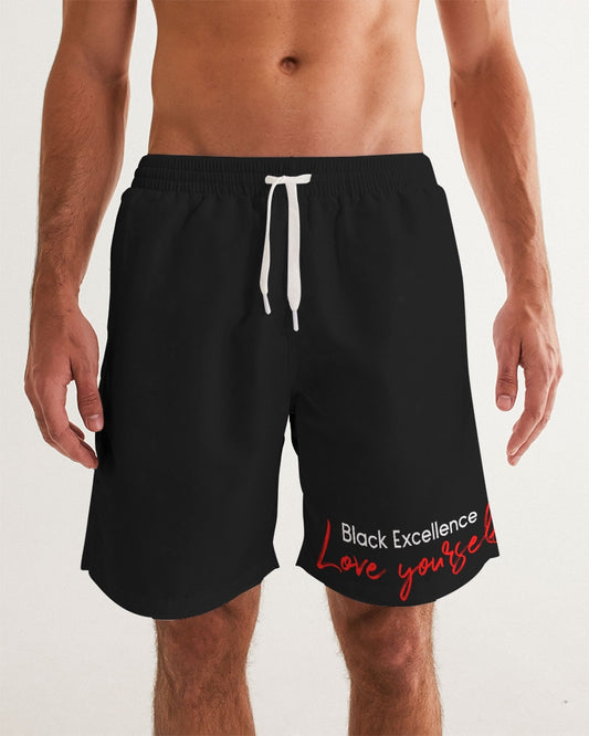 Black Excellence Men's All-Over Print Swim Trunk