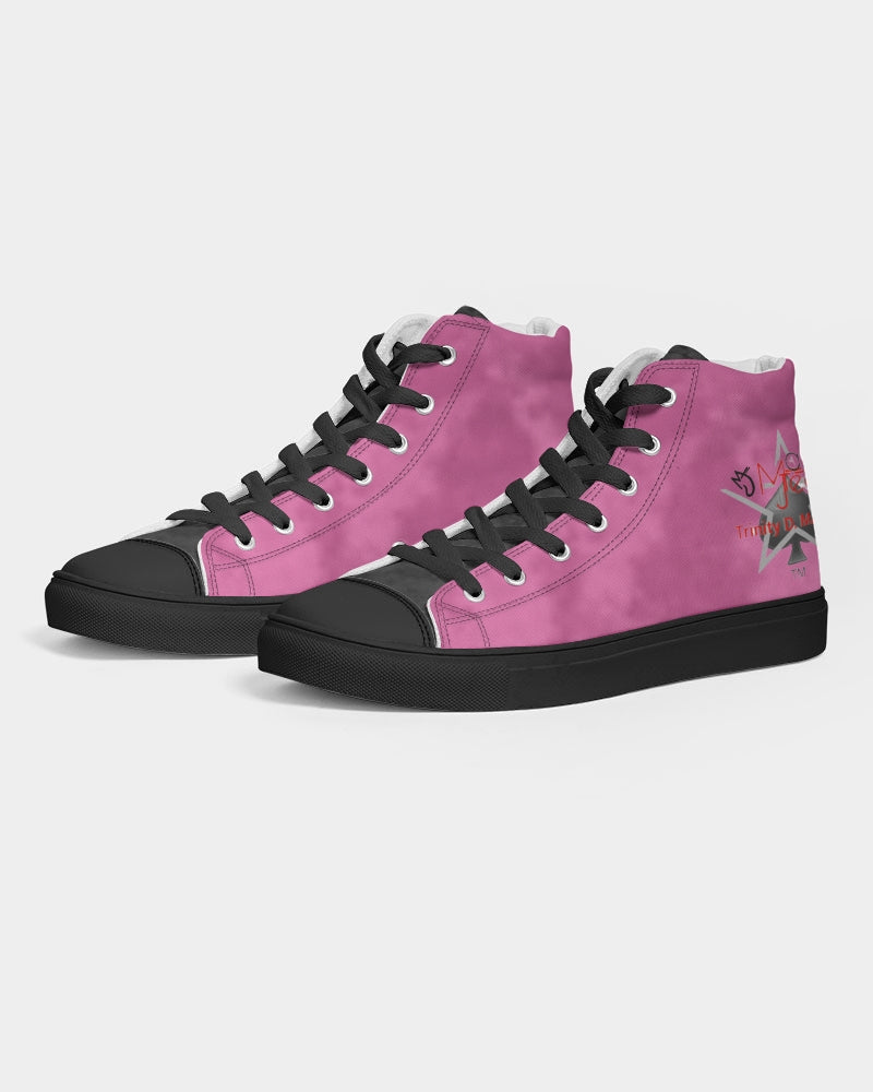 What the pink  Men's Hightop Canvas Shoe - Black