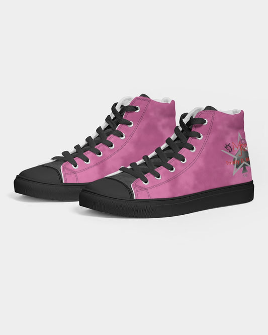 What the pink  Men's Hightop Canvas Shoe - Black