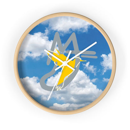 Skydive Yellow Baby 3 Wall Clock