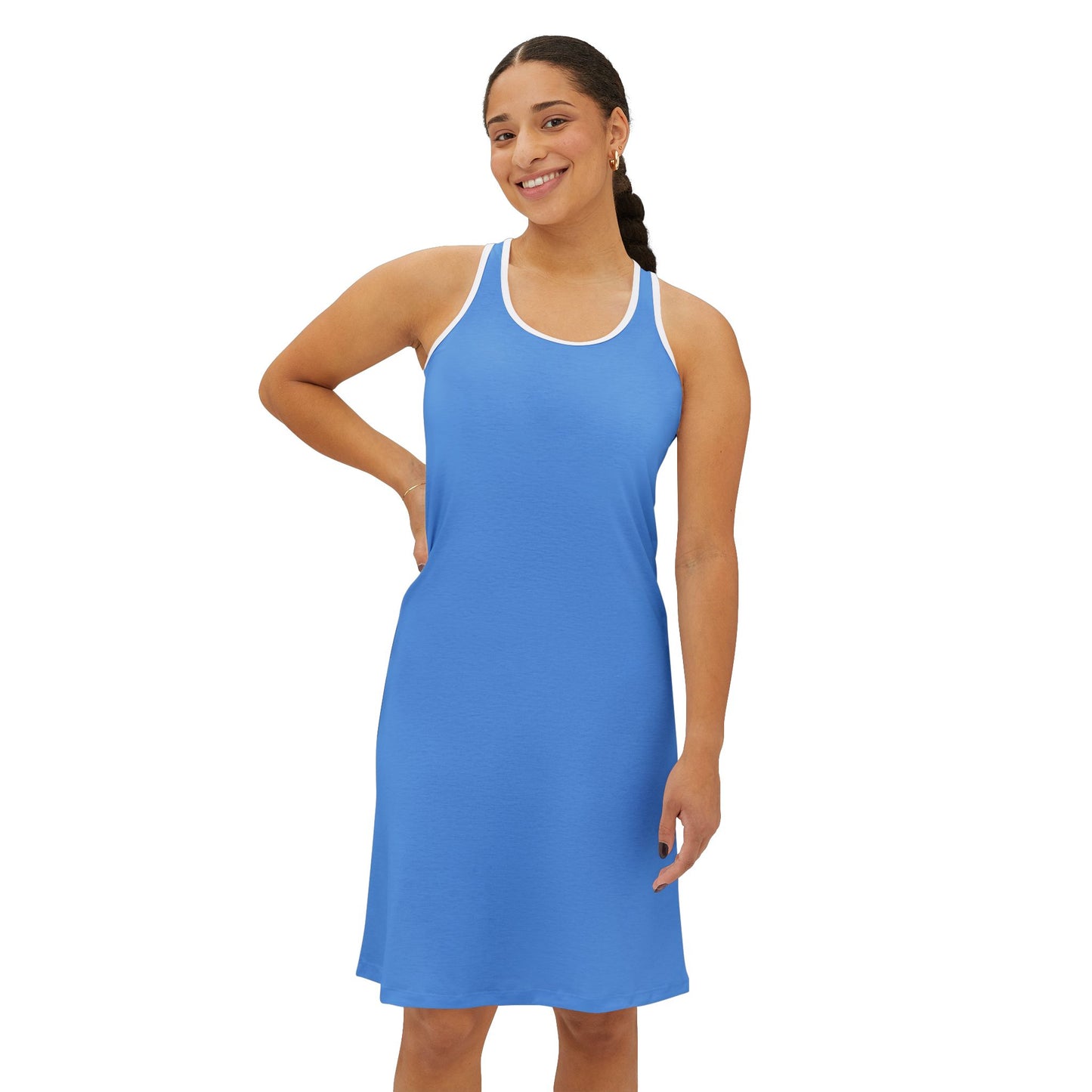 Baby blue Chic Women's Racerback Dress | Effortless Summer Style, Beach Cover-Up, Casual Dress, Vacation Outfits, Daily Wear