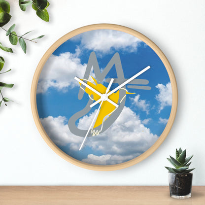 Skydive Yellow Baby 3 Wall Clock