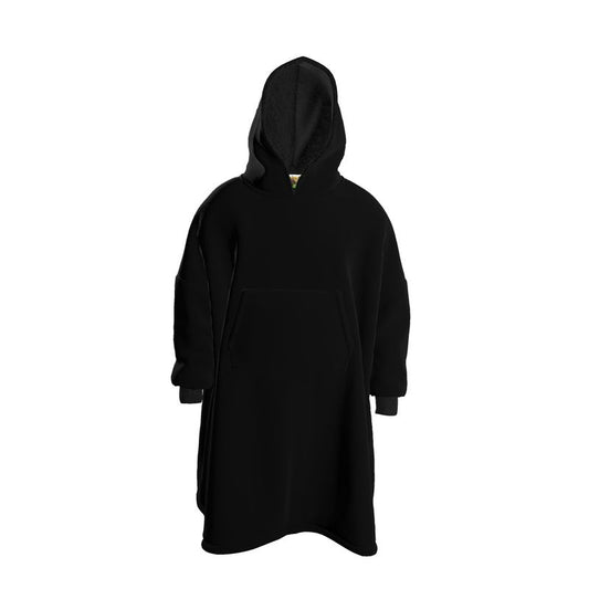 All Black  Hoodie Blanket