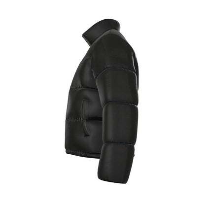 Black Gold (blue stitching) Puffer jacket