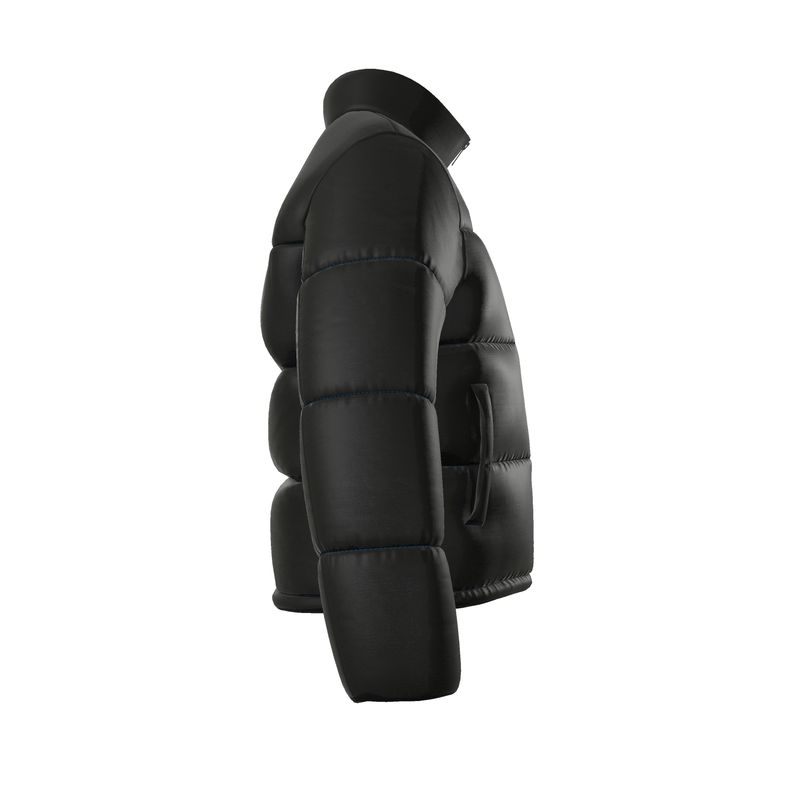 Black Gold (blue stitching) Puffer jacket