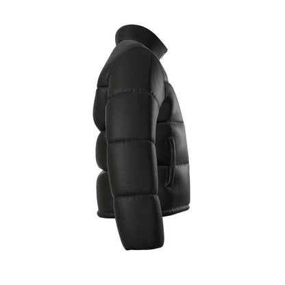 Black Gold (blue stitching) Puffer jacket