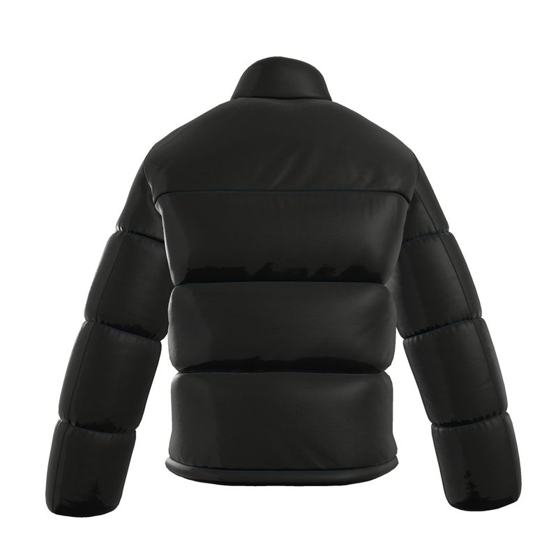 Black Gold (blue stitching) Puffer jacket