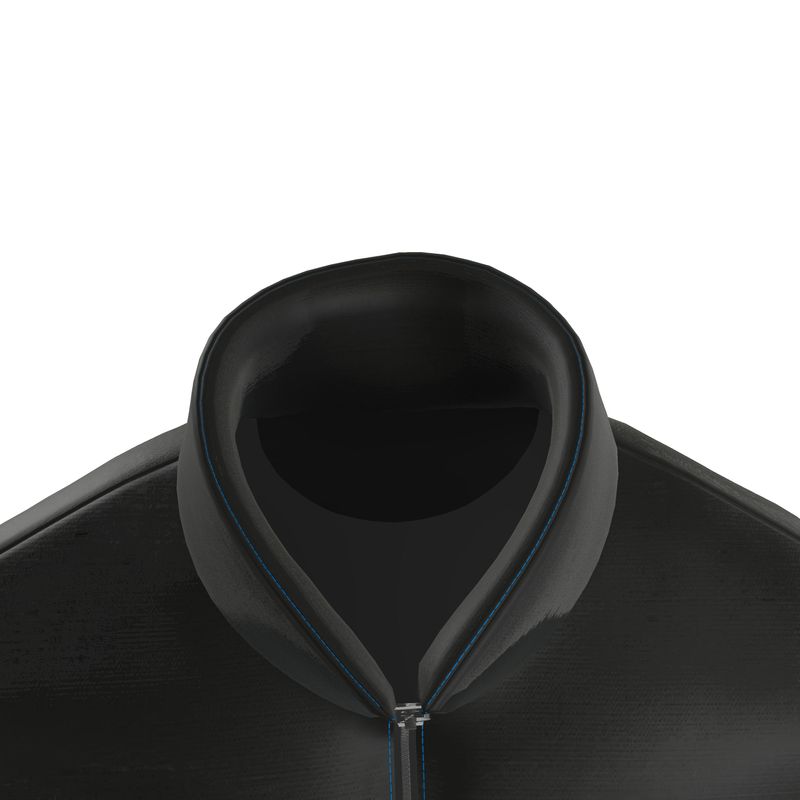 Black Gold (blue stitching) Puffer jacket