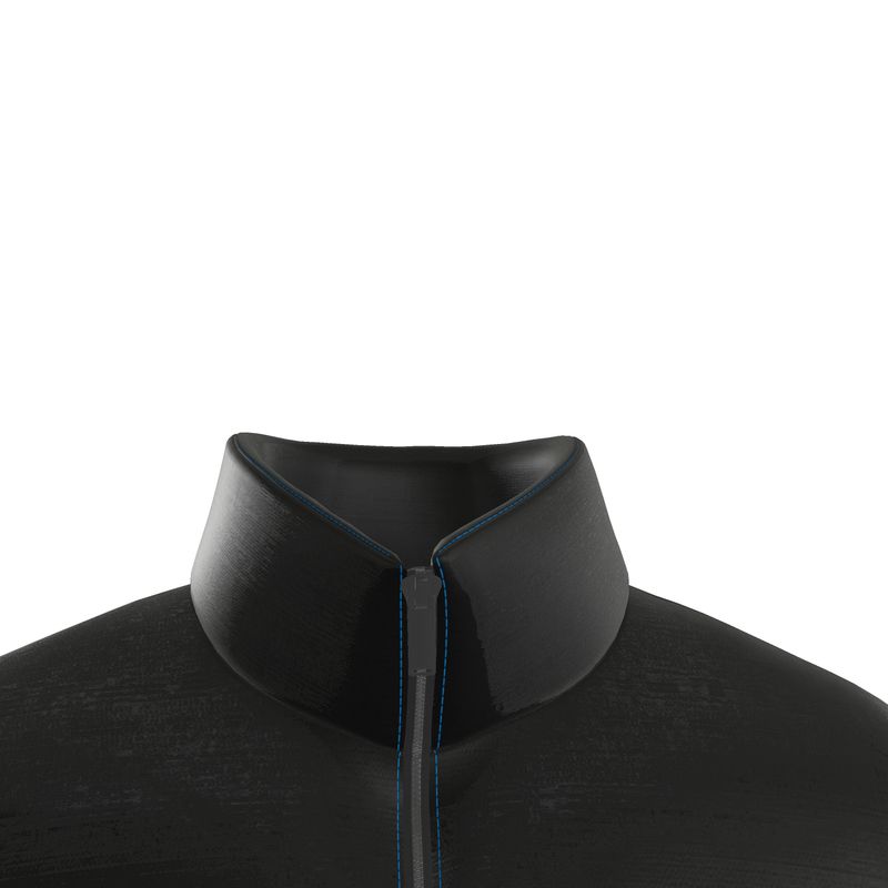 Black Gold (blue stitching) Puffer jacket