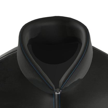 Black Gold (blue stitching) Puffer jacket