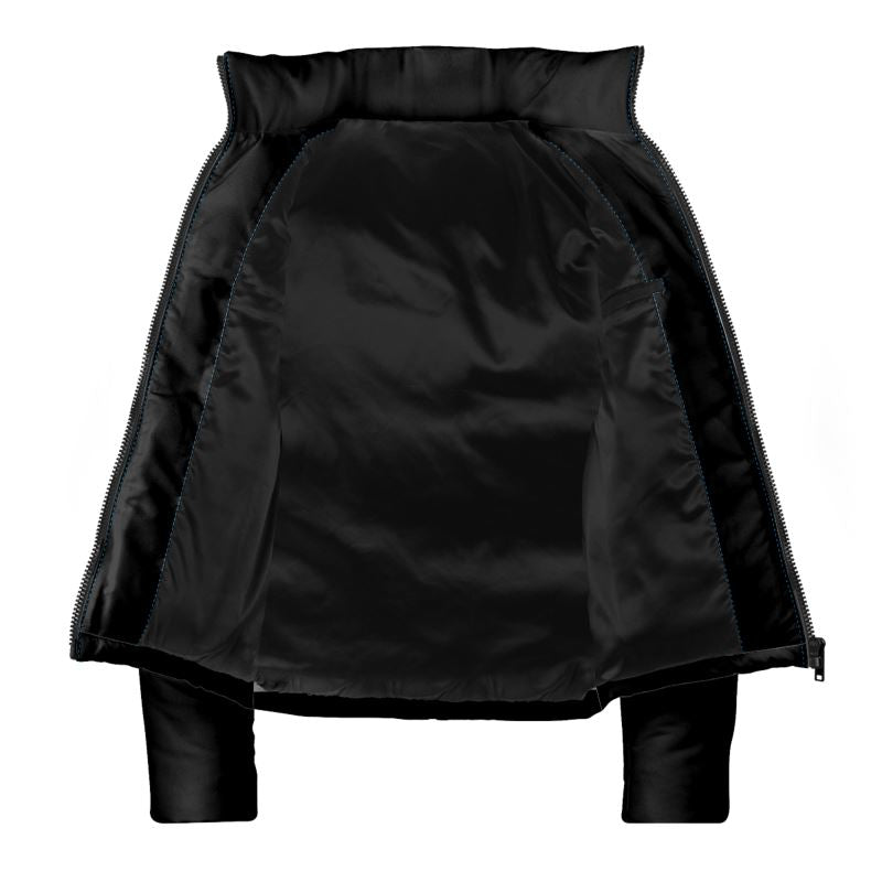 Black Gold (blue stitching) Puffer jacket