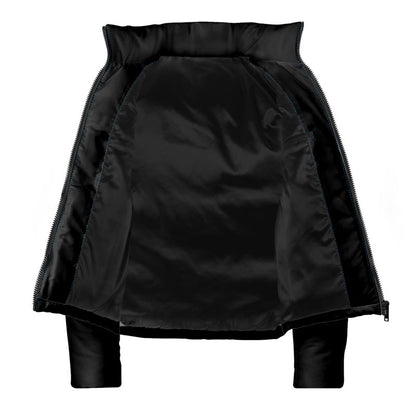 Black Gold (blue stitching) Puffer jacket
