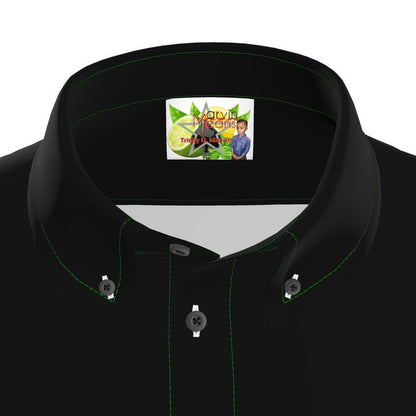 Lemon Lime all black Men's short sleeve shirt