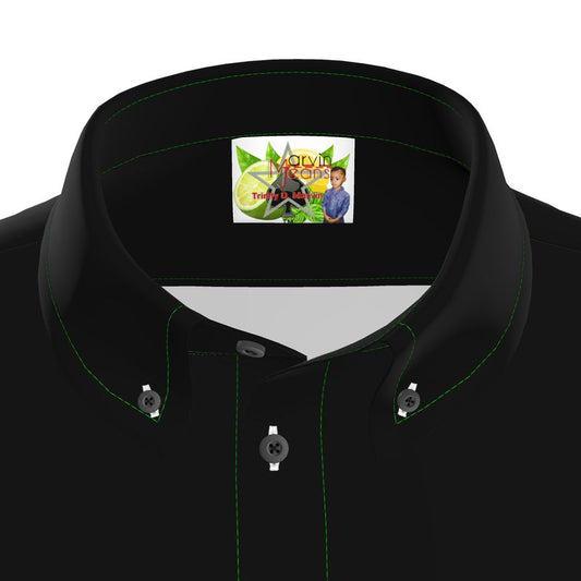 Lemon Lime all black Men's short sleeve shirt