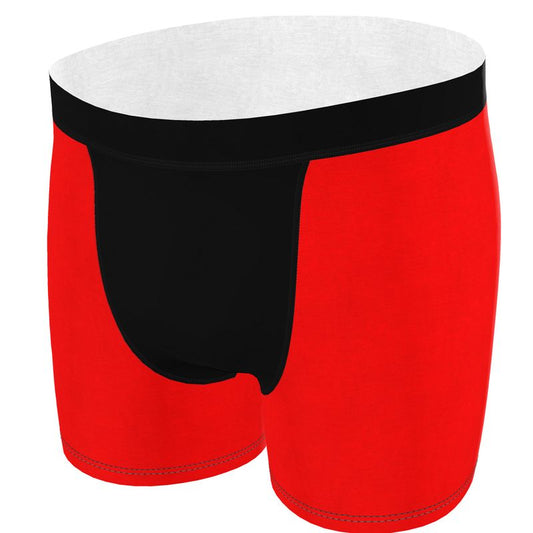 British Red & Black Cut &  Sew Boxer Briefs