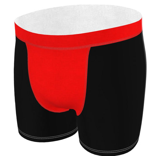 Black & British Red Cut &Sew Boxer Briefs
