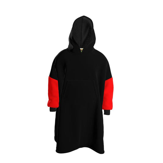 Black British Red sleeve Hoodie Blanket