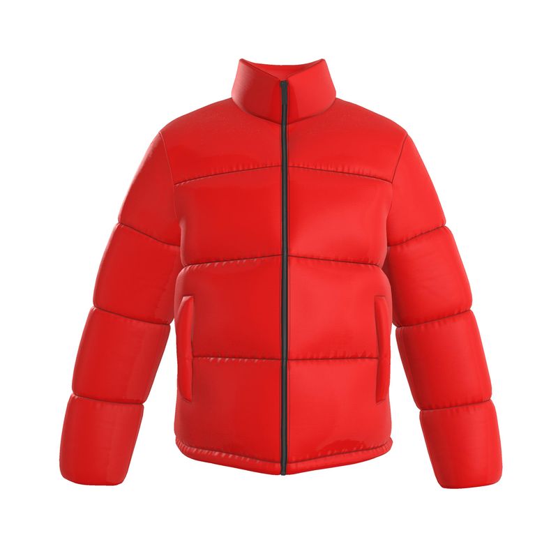 British Red (Black zip) Puffer Jacket
