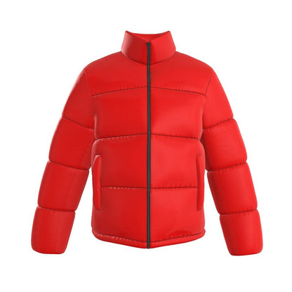 British Red (Black zip) Puffer Jacket