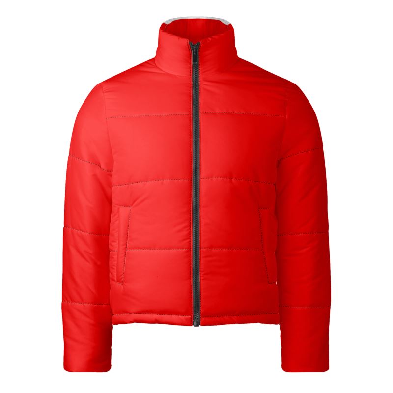 British Red (Black zip) Puffer Jacket