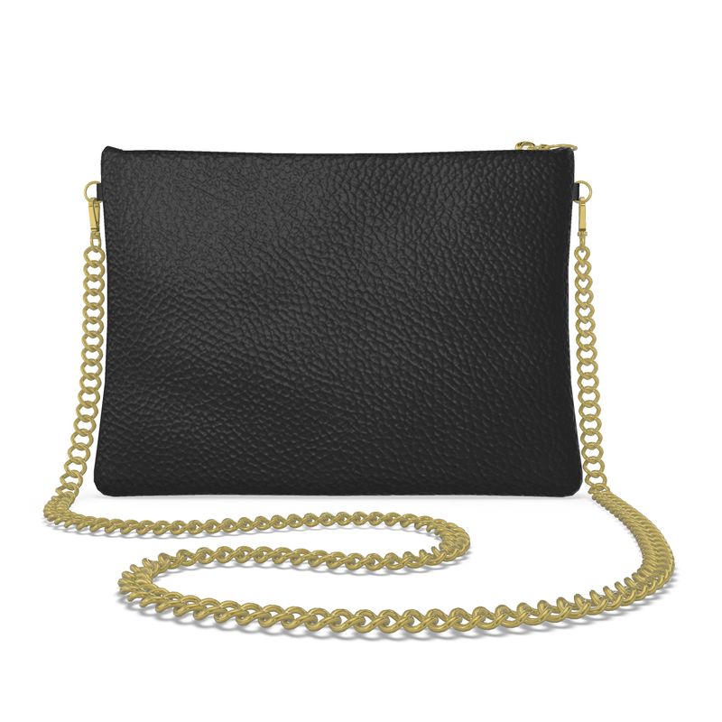 Black Gold Luxury Designer Crossbody Bag With Chain