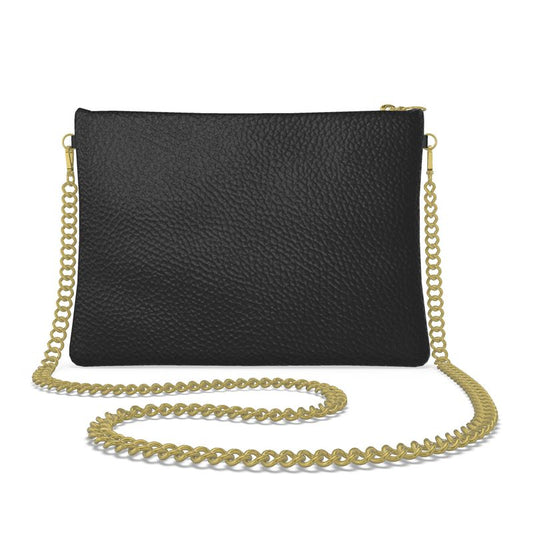 Black Gold Luxury Designer Crossbody Bag With Chain