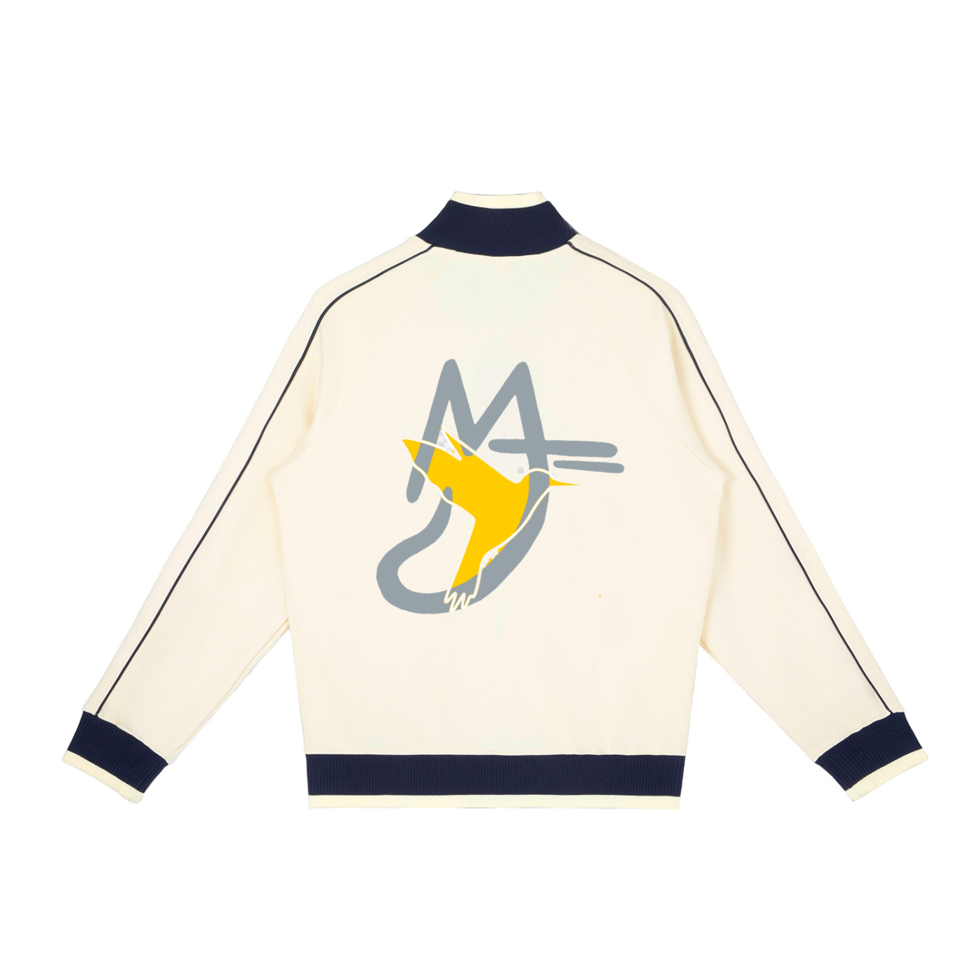 Color Block Raglan Sleeve Zip Track Jacket
