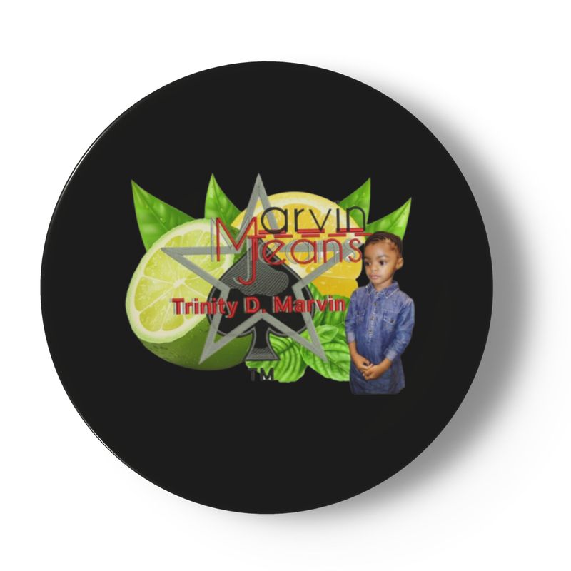Lemon Lime Black China plates