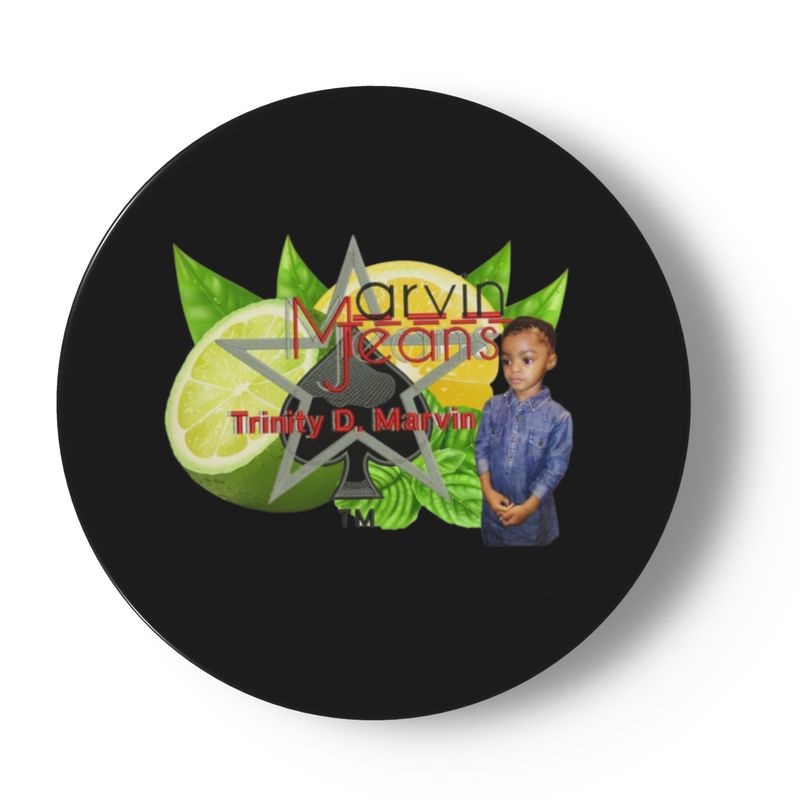 Lemon Lime Black China plates