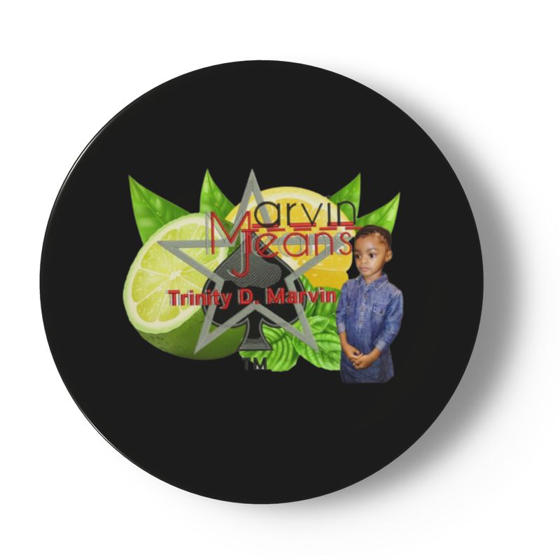Lemon Lime Black China plates