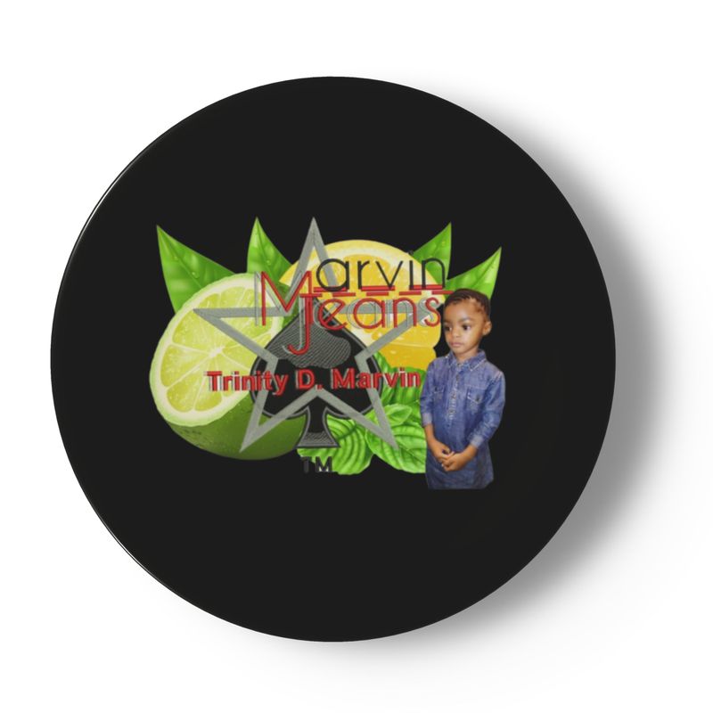 Lemon Lime Black China plates