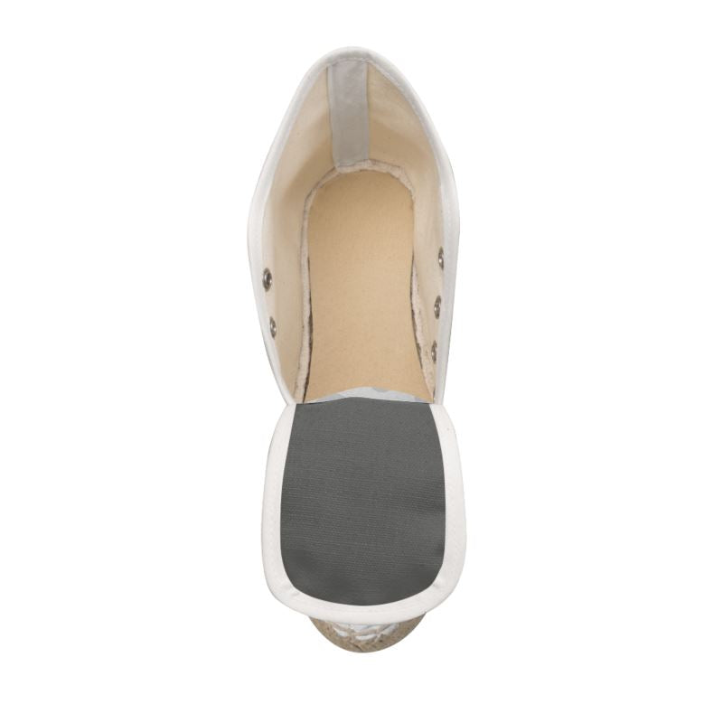 Grey Ladies Wedge Espadrilles