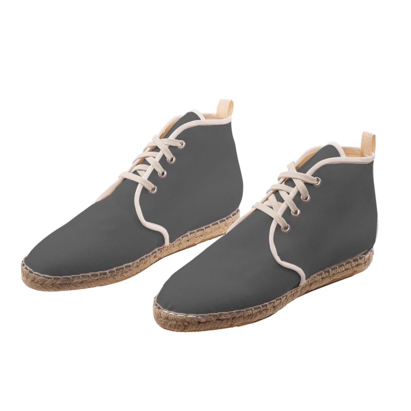 Grey Hi Top Espadrilles