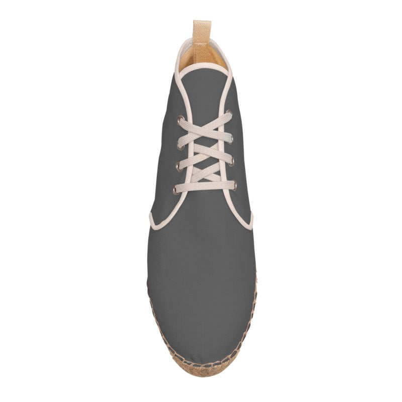 Grey Hi Top Espadrilles