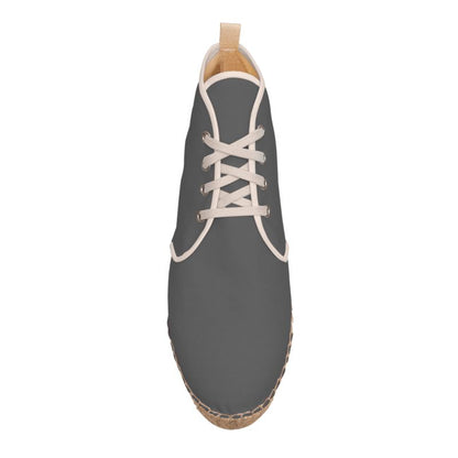 Grey Hi Top Espadrilles