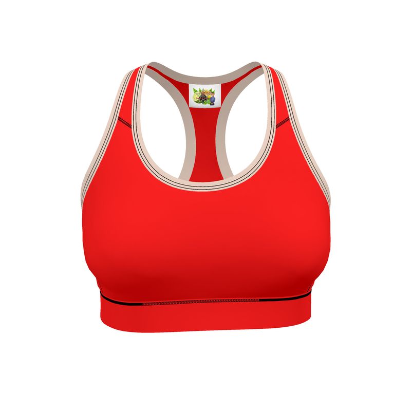 British Red Sports Bra