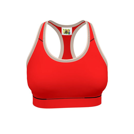 British Red Sports Bra