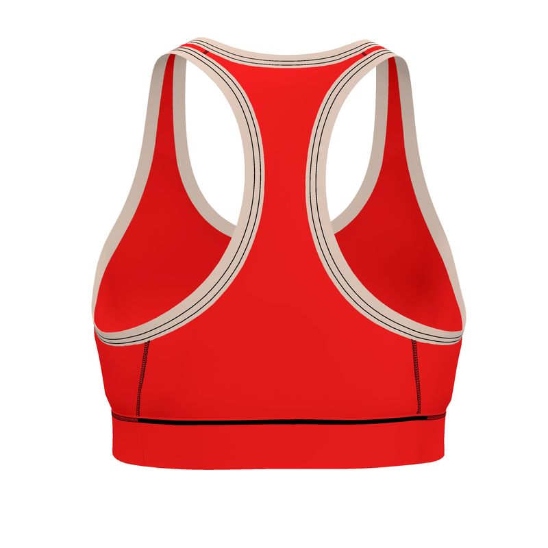 British Red Sports Bra