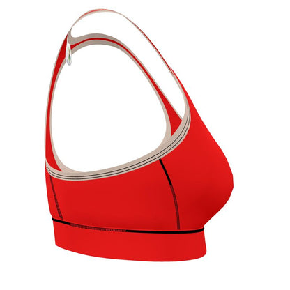 British Red Sports Bra