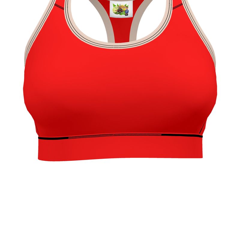 British Red Sports Bra