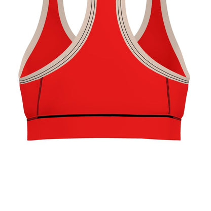 British Red Sports Bra