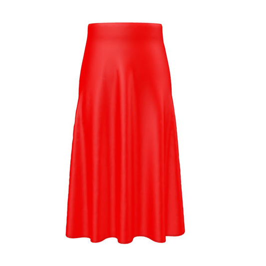British Red Midi Skirt