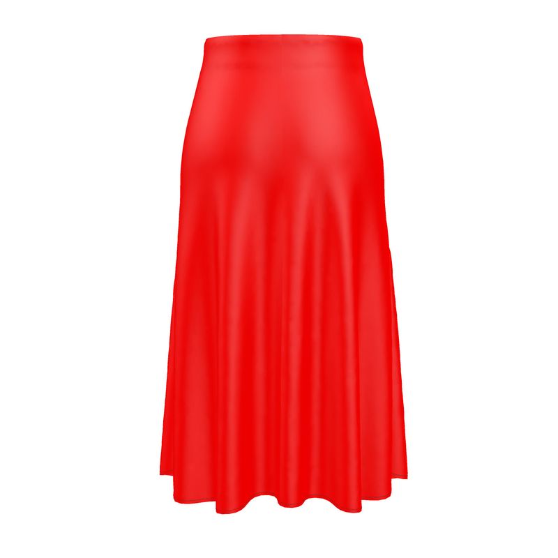 British Red Midi Skirt